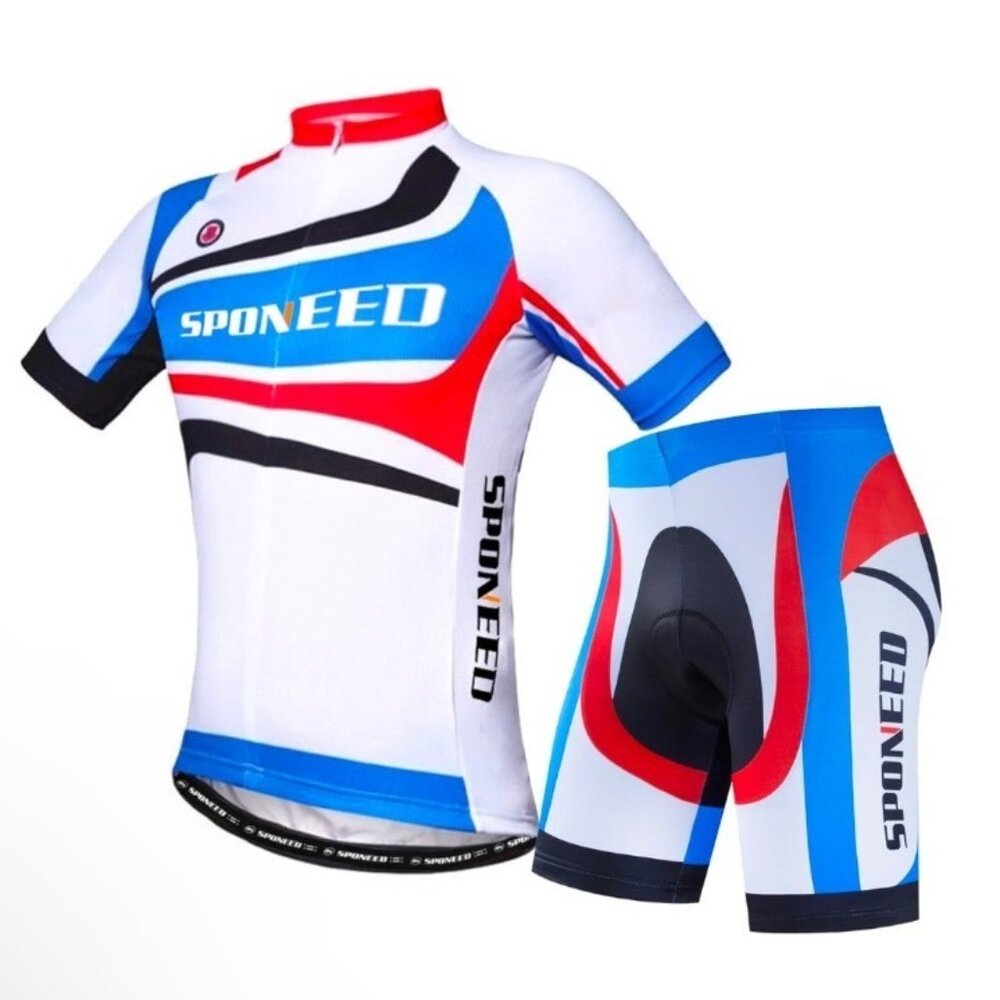 Sponeed Bikers set Men's Cycling Shirt and padded shorts Size L
